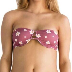 Nirvanic Swim Bikini Moana Top in Plumeria Clay (S)